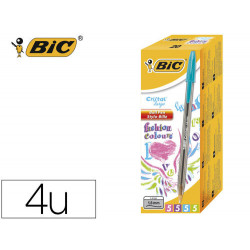 BOLIGRAFO BIC CRISTAL LARGE FASHION COLORES SURTIDOS