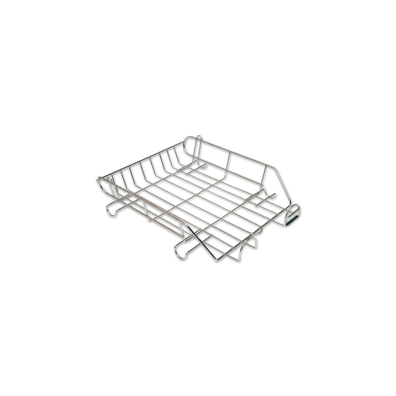 BANDEJA SOBREMESA METALICA Q-CONNECT CROMADA 370X275 MM