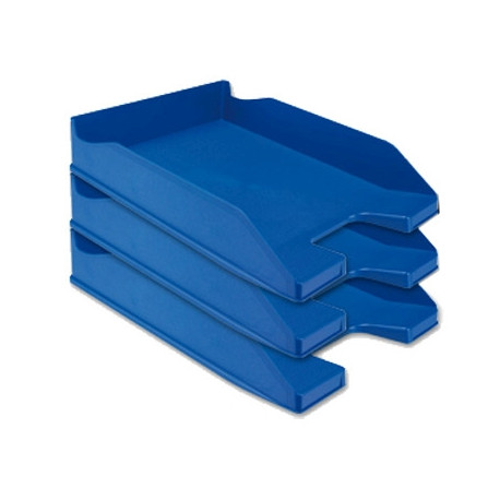 BANDEJA SOBREMESA PLASTICO Q-CONNECT AZUL OPACO 240X70X340 MM