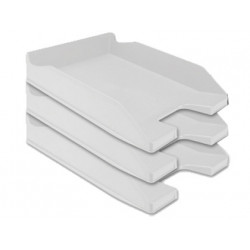 BANDEJA SOBREMESA PLASTICO Q-CONNECT GRIS OPACO 240X70X340 MM