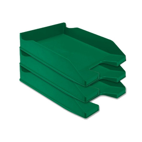 BANDEJA SOBREMESA PLASTICO Q-CONNECT VERDE OPACO 240X70X340 MM