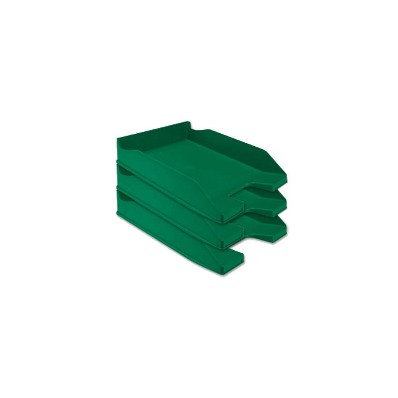 BANDEJA SOBREMESA PLASTICO Q-CONNECT VERDE OPACO 240X70X340 MM