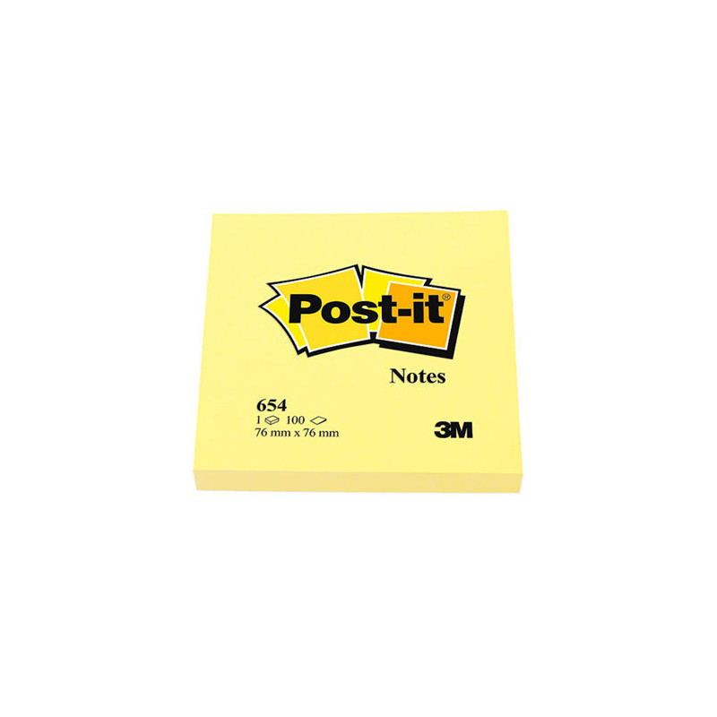 BLOC DE NOTAS ADHESIVAS QUITA Y PON POST-IT 76X76 MM CON 100HOJAS