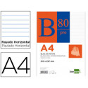 BLOC NOTAS LIDERPAPEL HORIZONTAL A4 80 HOJAS 60G/M2 ENCOLADO 4 TALADROS