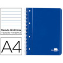 CUADERNO ESPIRAL LIDERPAPEL A4 MICRO SERIE AZUL TAPA BLANDA 80H 75 GR HORIZONTAL CON MARGEN 4 TALADR