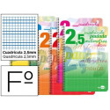 CUADERNO ESPIRAL LIDERPAPEL FOLIO PAUTAGUIA TAPA BLANDA 80H 75 GR CUADRO PAUTADO 2,5MM CON MARGEN CO