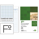 BLOC EXAMENES LIDERPAPEL CUADRO 4MM FOLIO 40 HOJAS 60G/M2