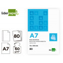 BLOC NOTAS LIDERPAPEL LISO A7 80 HOJAS 60G/M2 PERFORADO