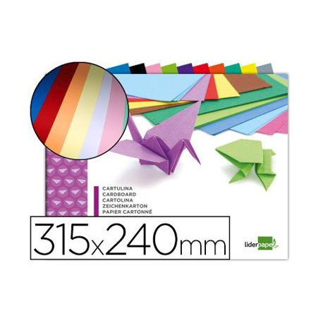 BLOC TRABAJOS MANUALES LIDERPAPEL CARTULINA 240X315MM 10 HOJAS COLORES SURTIDOS