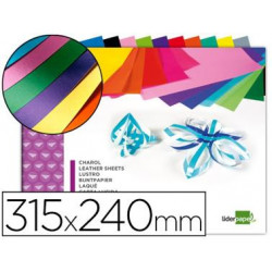 BLOC TRABAJOS MANUALES LIDERPAPEL CHAROL 240X315MM 10 HOJAS COLORES SURTIDOS