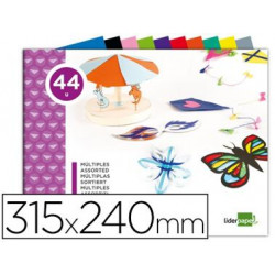 BLOC TRABAJOS MANUALES LIDERPAPEL MULTIPLE 240X315MM 84 HOJAS COLORES SURTIDOS