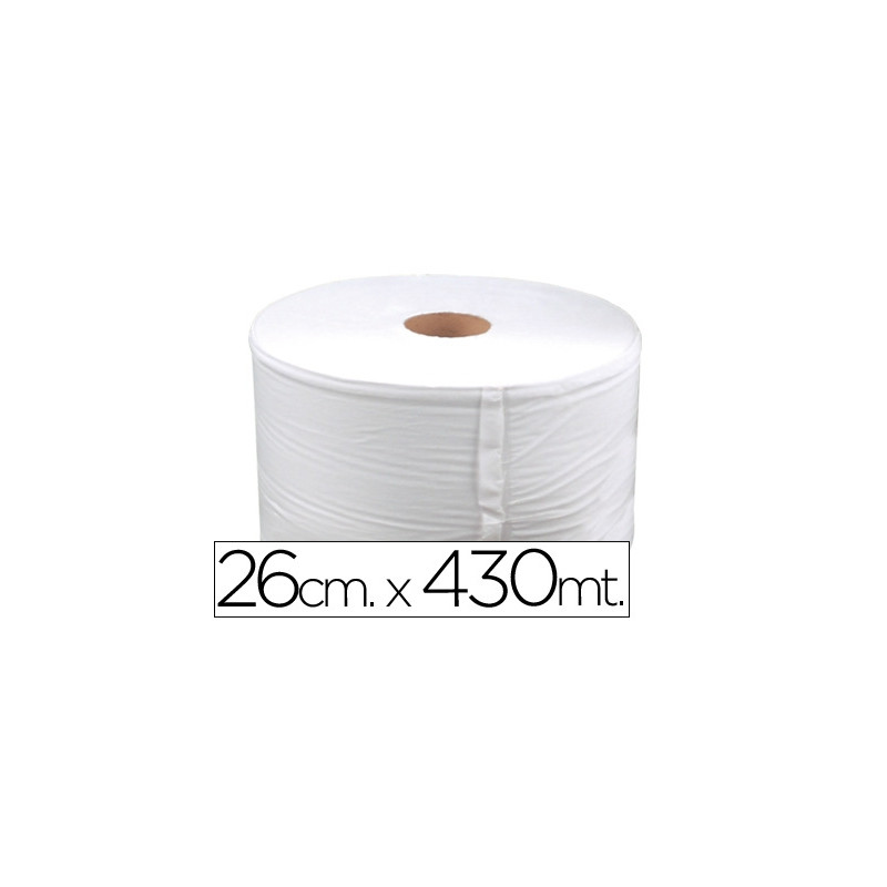 PAPEL SECAMANOS INDUSTRIAL 26 CMS DE ANCHO X 400 MTS APROX DIAMETRO 33,5 CM PARA EL DISPENSADOR 4682