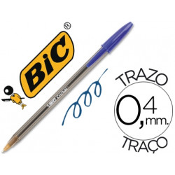 BOLIGRAFO BIC CRISTAL ORIGINAL TINTA AZUL BOLSA DE 5 UNIDADES