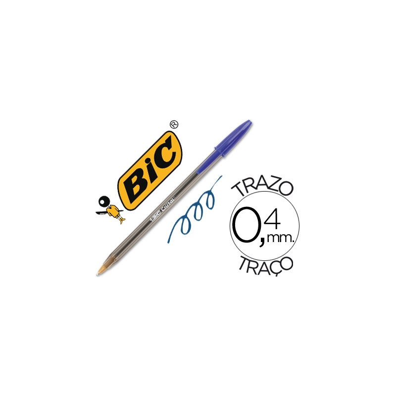 BOLIGRAFO BIC CRISTAL ORIGINAL TINTA AZUL UNIDAD