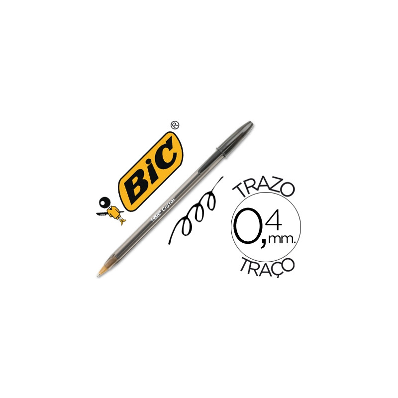 BOLIGRAFO BIC CRISTAL ORIGINAL TINTA NEGRA UNIDAD