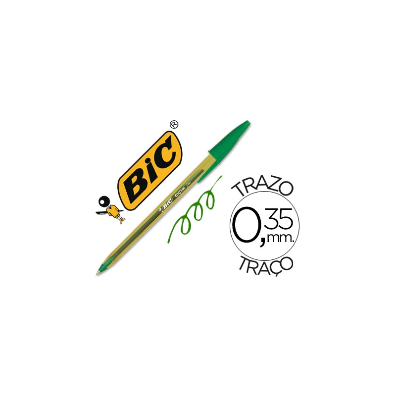 BOLIGRAFO BIC CRISTAL PUNTA FINA VERDE