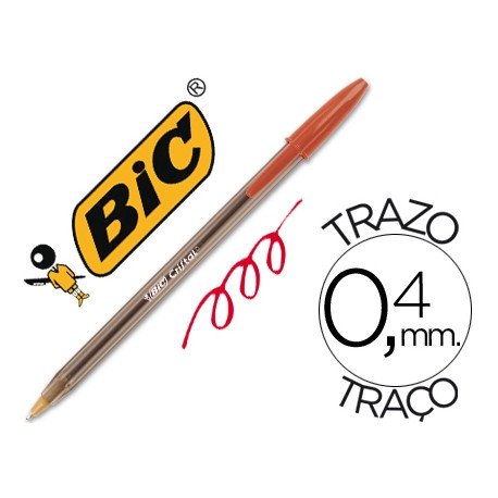 BOLIGRAFO BIC CRISTAL ORIGINAL TINTA ROJA UNIDAD