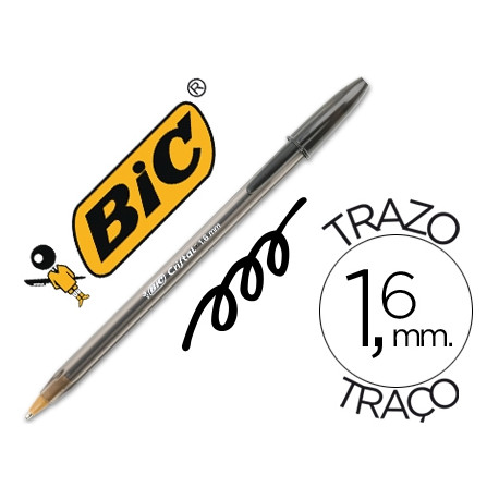 BOLIGRAFO BIC CRISTAL X-LARGE TINTA NEGRO 1,6 MM