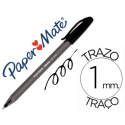 BOLIGRAFO PAPER MATE INKJOY 100 PUNTA MEDIA TRAZO 1MM NEGRO