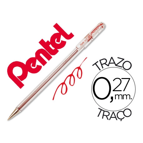 BOLIGRAFO PENTEL BK-77 B ROJO