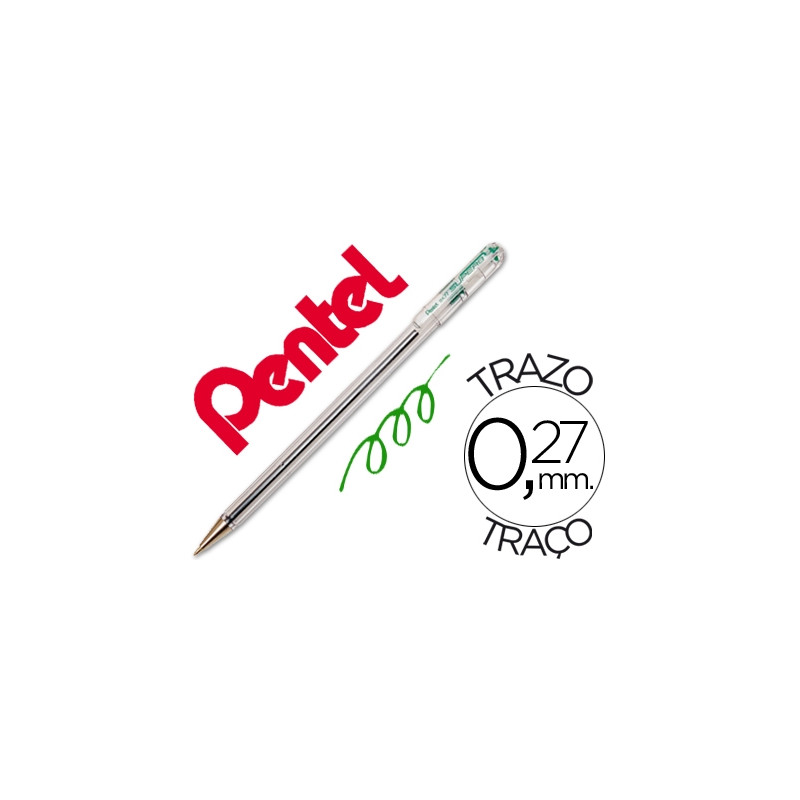 BOLIGRAFO PENTEL BK-77 D VERDE