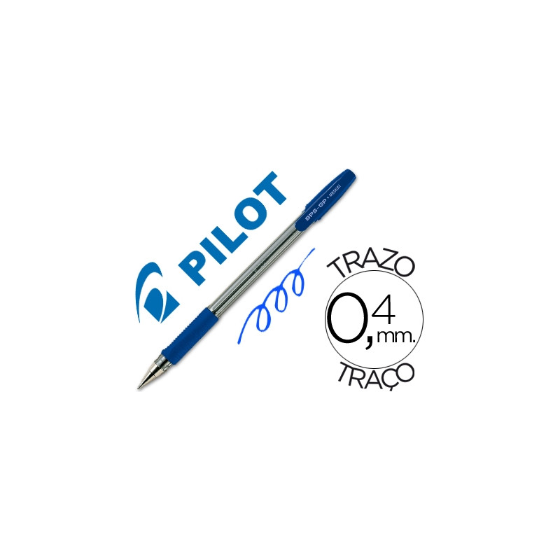 BOLIGRAFO PILOT BPS-GP AZUL SUJECION DE CAUCHO TINTA BASE DE ACEITE CON CAPUCHON