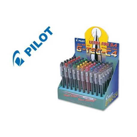 BOLIGRAFO PILOT PUNTA AGUJA G-TEC-C4 EXPOSITOR DE 60 UNIDADES