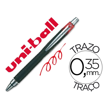 BOLIGRAFO UNI-BALL JETSTREAM SXN-210 RETRACTIL TINTA HIBRIDA COLOR ROJO