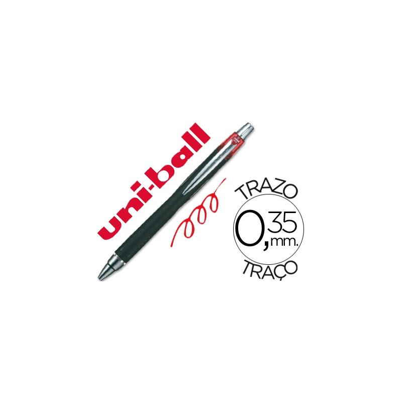 BOLIGRAFO UNI-BALL JETSTREAM SXN-210 RETRACTIL TINTA HIBRIDA COLOR ROJO