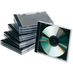 CAJA DE CD Q-CONNECT -CON INTERIOR NEGRO -PACK DE 10 UNIDADES