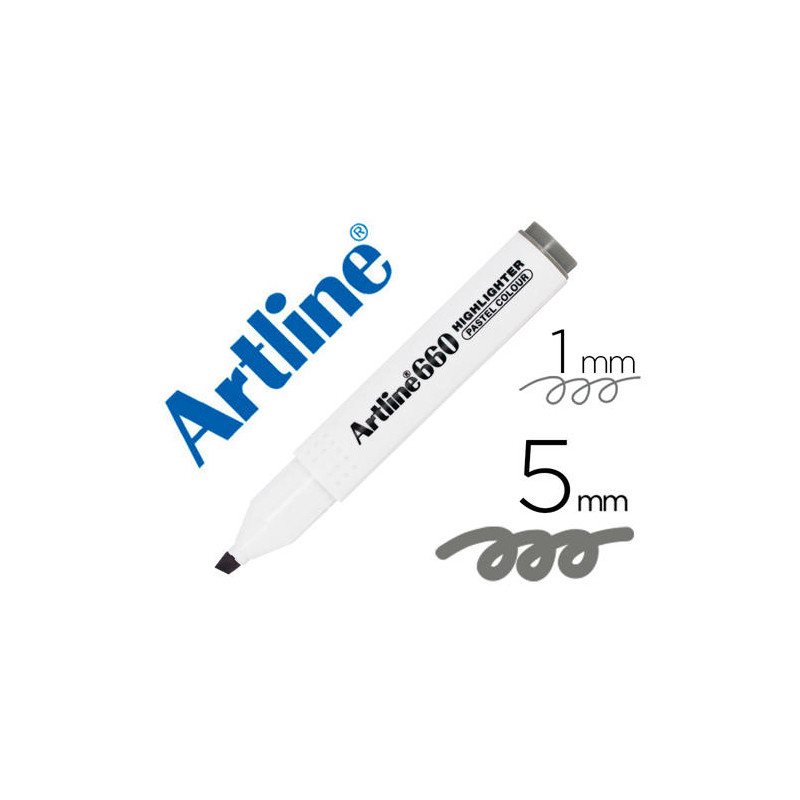 ROTULADOR ARTLINE FLUORESCENTE EK-660 GRIS PASTEL PUNTA BISELADA