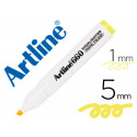 ROTULADOR ARTLINE FLUORESCENTE EK-660 AMARILLO PASTEL PUNTA BISELADA