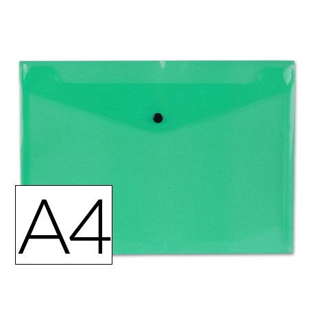 CARPETA LIDERPAPEL DOSSIER BROCHE 34043 POLIPROPILENO DIN A4 VERDE TRANSPARENTE 50 HOJAS