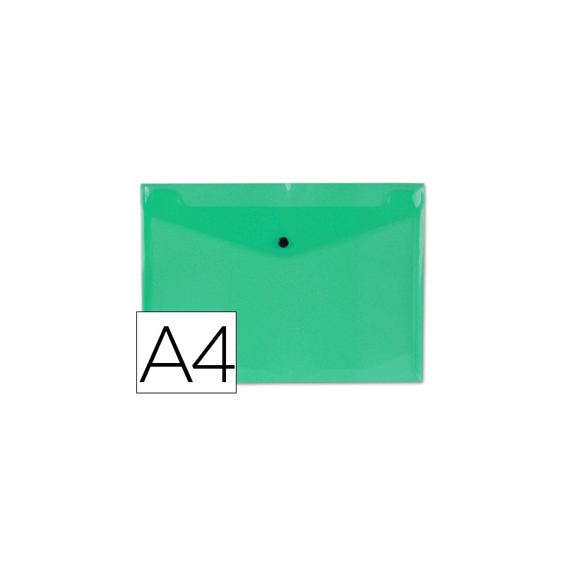 CARPETA LIDERPAPEL DOSSIER BROCHE 34043 POLIPROPILENO DIN A4 VERDE TRANSPARENTE 50 HOJAS