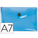 CARPETA LIDERPAPEL DOSSIER BROCHE 44222 POLIPROPILENO DIN A7 AZUL TRANSLUCIDO