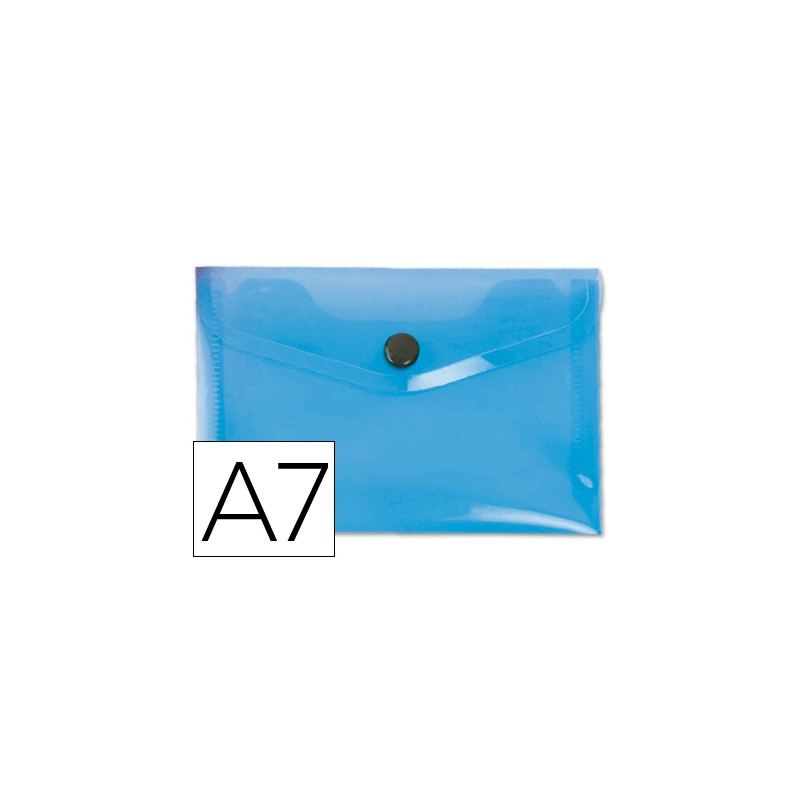 CARPETA LIDERPAPEL DOSSIER BROCHE 44222 POLIPROPILENO DIN A7 AZUL TRANSLUCIDO