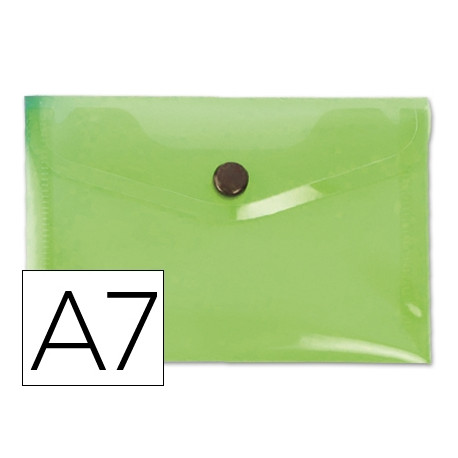 CARPETA LIDERPAPEL DOSSIER BROCHE 44223 POLIPROPILENO DIN A7 VERDE TRANSLUCIDO