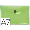 CARPETA LIDERPAPEL DOSSIER BROCHE 44223 POLIPROPILENO DIN A7 VERDE TRANSLUCIDO