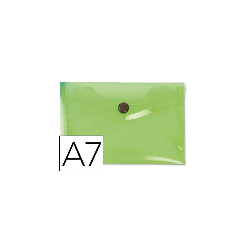 CARPETA LIDERPAPEL DOSSIER BROCHE 44223 POLIPROPILENO DIN A7 VERDE TRANSLUCIDO