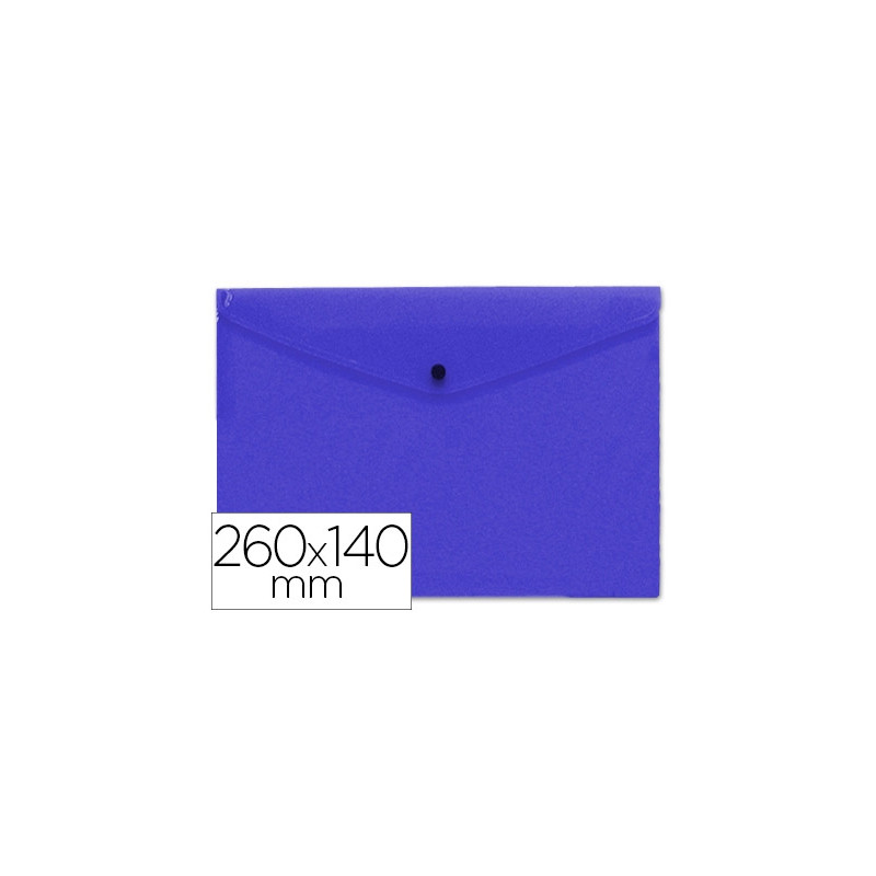 CARPETA LIDERPAPEL DOSSIER BROCHE POLIPROPILENO TAMA?O SOBRE AMERICANO 260X140 MM AZUL TRANSLUCIDO