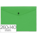 CARPETA LIDERPAPEL DOSSIER BROCHE POLIPROPILENO TAMA?O SOBRE AMERICANO 260X140MM VERDE TRANSLUCIDO