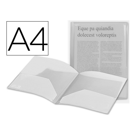 CARPETA LIDERPAPEL DOSSIER DOS BOLSAS 35584 POLIPROPILENODIN A4 INCOLORA