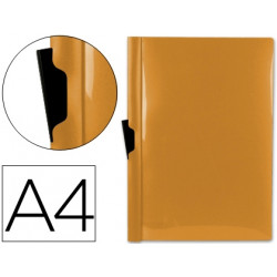 CARPETA LIDERPAPEL DOSSIER PINZA LATERAL 45301 POLIPROPILENO DIN A4 NARANJA 30 HOJAS PINZA DESLIZANT