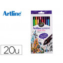 ROTULADOR ARTLINE SUPREME EPFS200 FINE LINER PUNTA DE FIBRA 0,4 MM BOLSA 20 UNIDADES COLORES SURTIDO