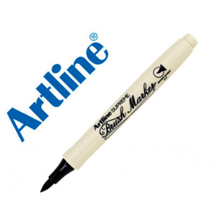 ROTULADOR ARTLINE SUPREME BRUSH EPFS PINTURA BASE DE AGUA PUNTA TIPO PINCEL TRAZO FINO NEGRO