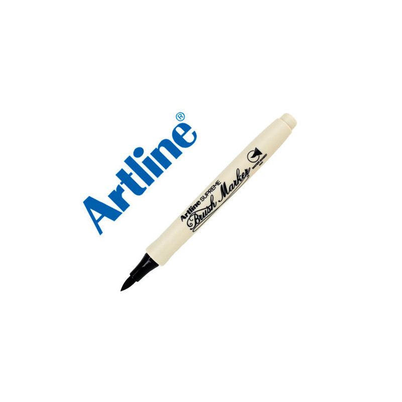 ROTULADOR ARTLINE SUPREME BRUSH EPFS PINTURA BASE DE AGUA PUNTA TIPO PINCEL TRAZO FINO NEGRO