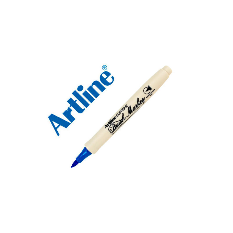 ROTULADOR ARTLINE SUPREME BRUSH EPFS PINTURA BASE DE AGUA PUNTA TIPO PINCEL TRAZO FINO AZUL ULTRAMAR