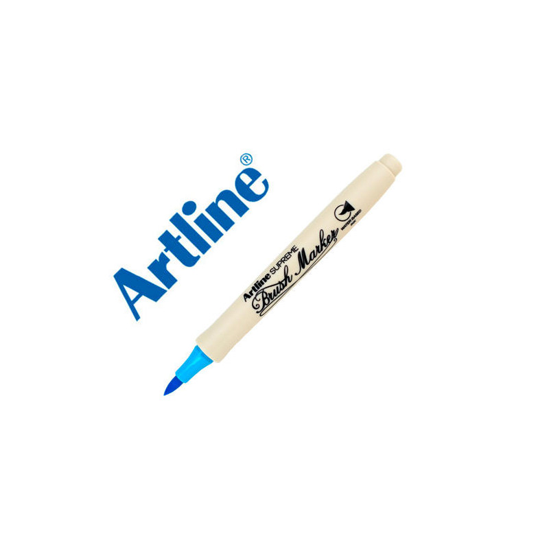 ROTULADOR ARTLINE SUPREME BRUSH EPFS PINTURA BASE DE AGUA PUNTA TIPO PINCEL TRAZO FINO AZUL CLARO