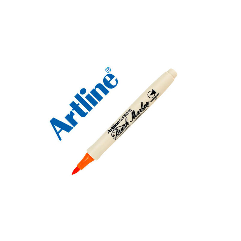 ROTULADOR ARTLINE SUPREME BRUSH EPFS PINTURA BASE DE AGUA PUNTA TIPO PINCEL TRAZO FINO NARANJA