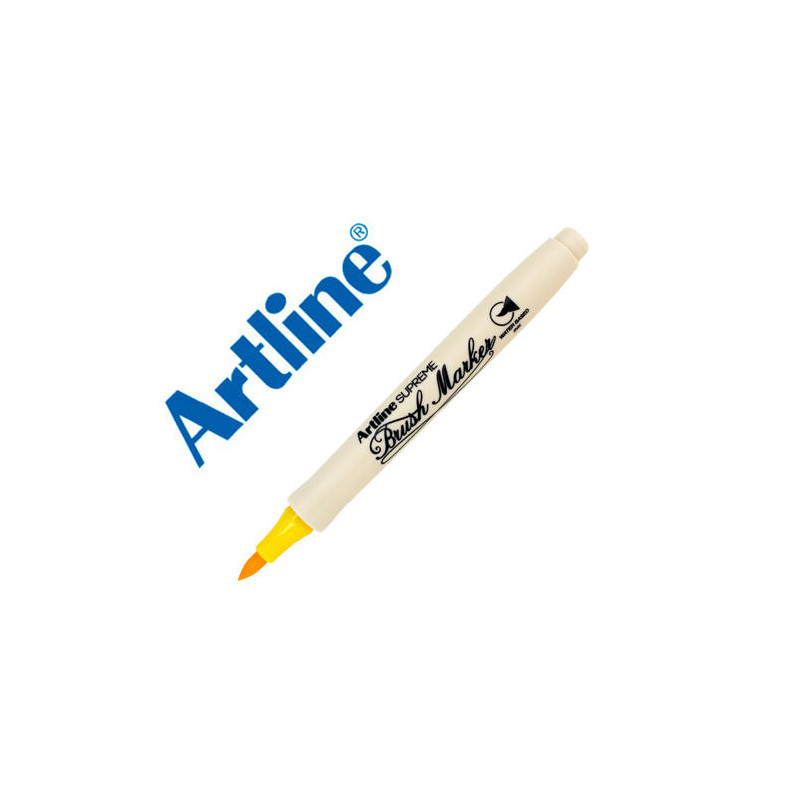 ROTULADOR ARTLINE SUPREME BRUSH EPFS PINTURA BASE DE AGUA PUNTA TIPO PINCEL TRAZO FINO AMARILLO